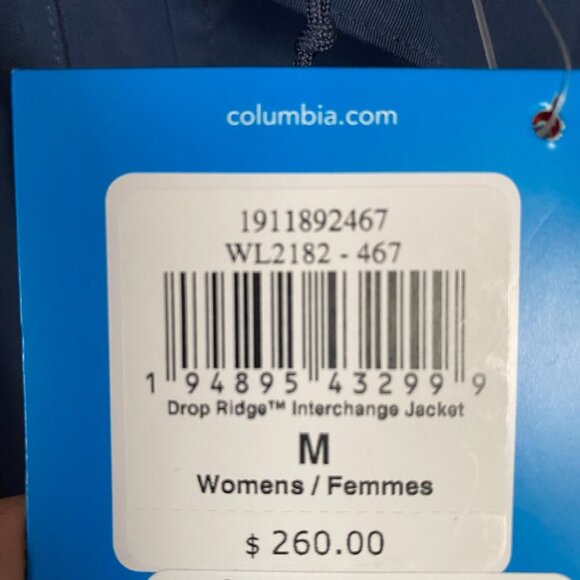 Columbia Drop Ridge Interchange Jacket women's medium Omni-Tech Omni-Heat NWT - Picture 13 of 15